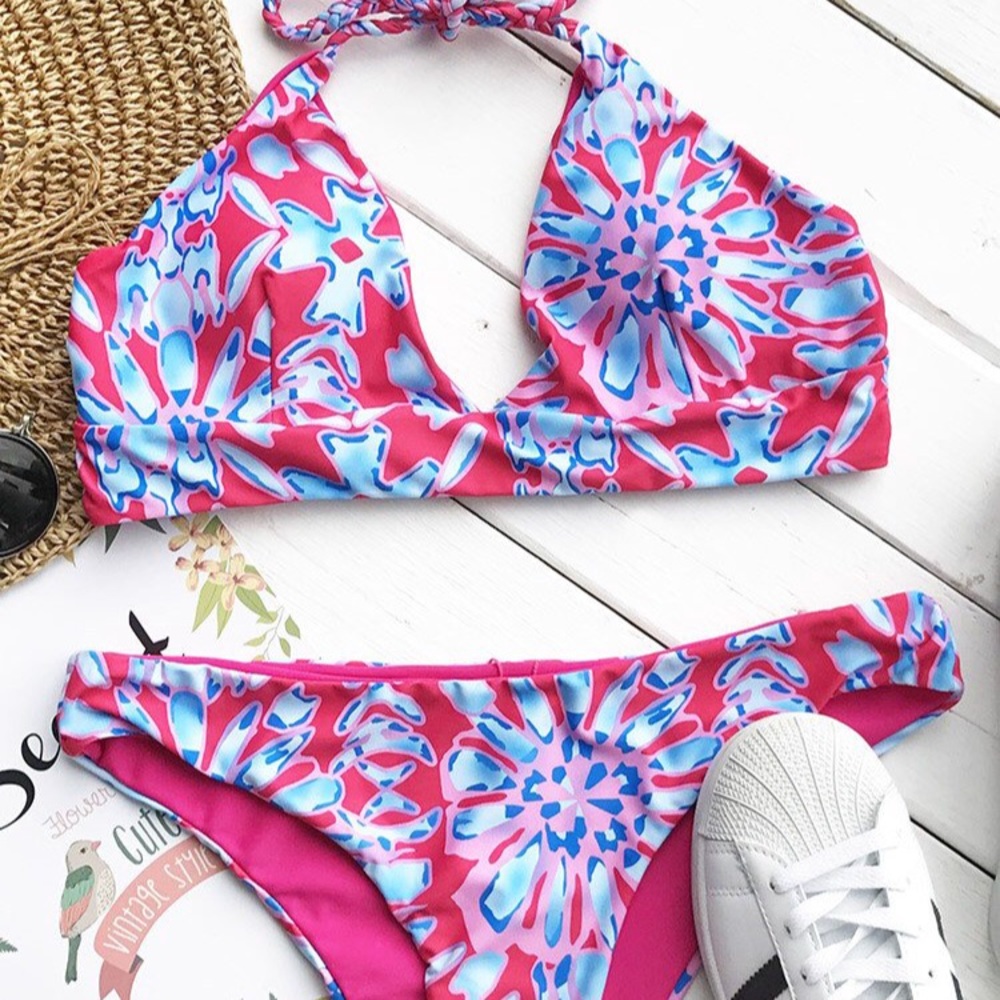 Cupshe Pink/Blue Bikini